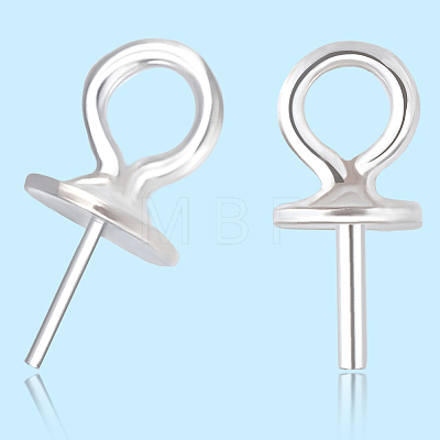 20Pcs 925 Sterling Silver Cup Pearl Peg Bails Pin Pendants STER-BBC0007-64S-01-1