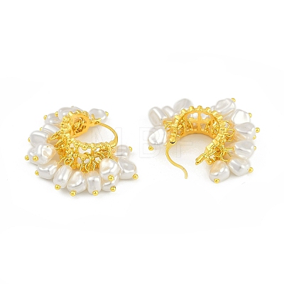 Brass Hoop Earrings for Women EJEW-Q391-16G-1