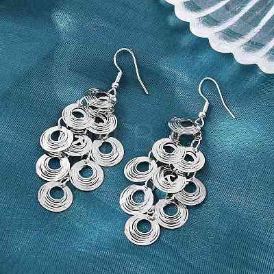 Brass Dangle Earrings EJEW-B157-02D-P-1