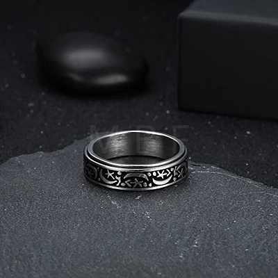 Rotatable Titanium Steel Finger Rings PW-WGFD7F6-02-1