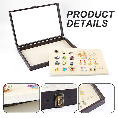 Wooden Badge Presentation Boxes CON-WH0094-40-1