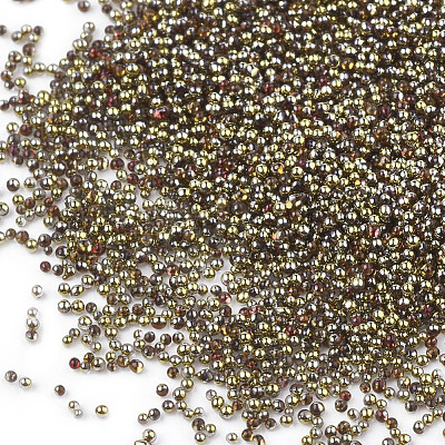 Plated Glass Seed Beads SEED-S017-03-1