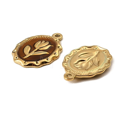 304 Stainless Steel Enamel Pendants STAS-I371-08G-01-1