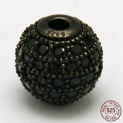Round 925 Sterling Silver Beads STER-O021-01B-6mm-1
