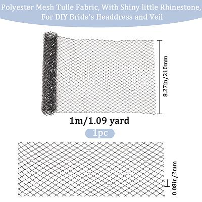 Polyester Big Eye Mesh Organza Veil DIY-WH0453-61A-1