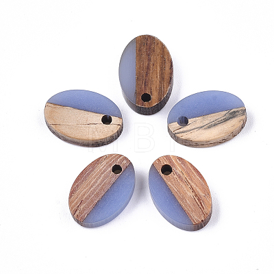 Resin & Walnut Wood Pendants RESI-S358-30B-1