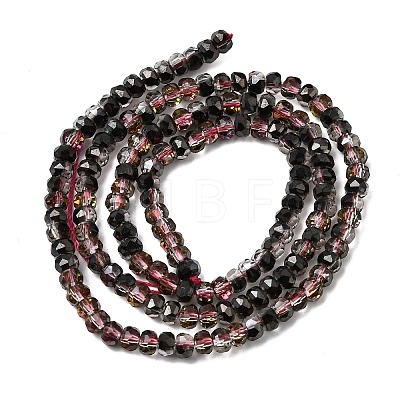 Electroplate Glass Beads Strands GLAA-Q105-03S-1