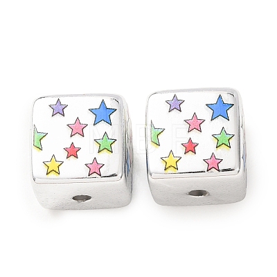 Printed Plating Acrylic Beads AC-CBA655C-17G-1