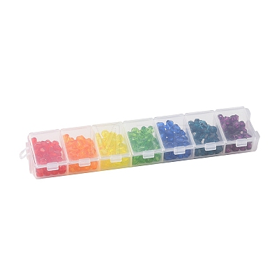 315Pcs 7 Colors Transparent Acrylic Beads TACR-YW0001-77-1