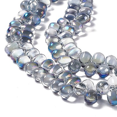 Electroplate Glass Beads Strands X-EGLA-L031-HR02-1