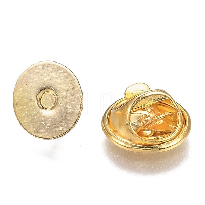 Brass Badge Lapel Pin Back Butterfly Clutches KK-Z003-01G-1
