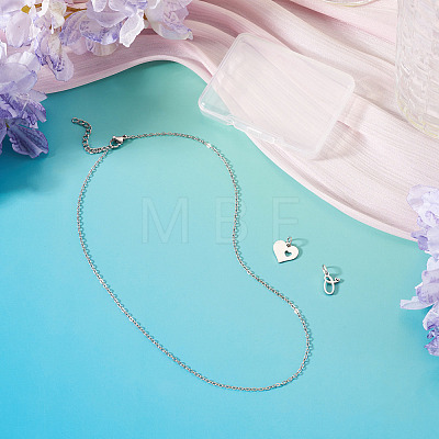1Pc 304 Stainless Steel Cable Chain Necklaces NJEW-TA0001-24Q-1