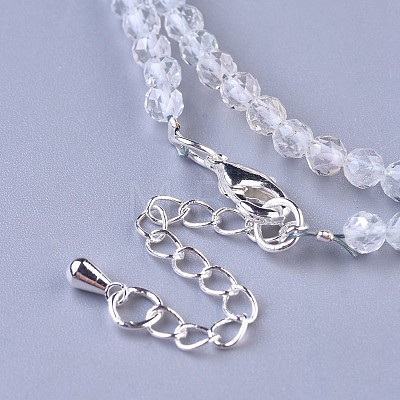 Natural White Topaz Beaded Necklaces NJEW-K114-B-A09-1