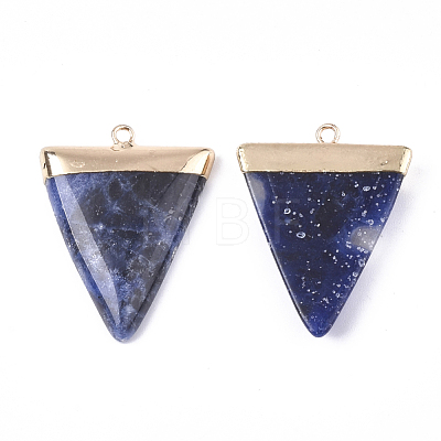 Electroplate Natural Sodalite Pendants G-S344-49A-1
