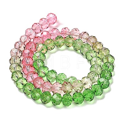 Transparent Painted Glass Beads Strands LS-DGLA-A034-T8mm-A18-1