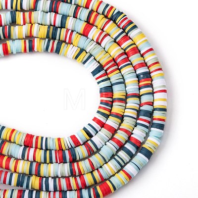 Handmade Polymer Clay Beads Strands CLAY-R089-6mm-T02B-07-1