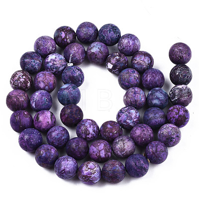 Natural American Turquoise Beads Strands G-S373-005A-8mm-1