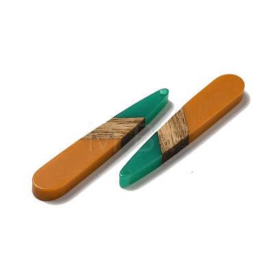 Opaque Resin & Walnut Wood Pendants RESI-D060-A-03-1