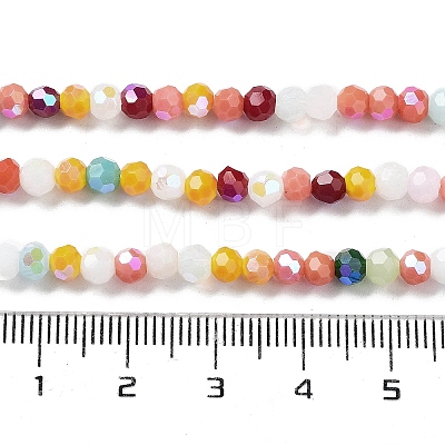 Opaque Glass Beads Strands EGLA-A035-P4mm-HL01-1