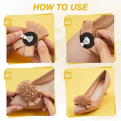 2Pcs Iron Shoe Buckle Clips HJEW-HY00189-1
