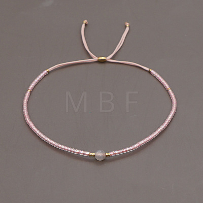 Adjustable Glass Seed Bead Slider Bracelets for Women VT9382-34-1