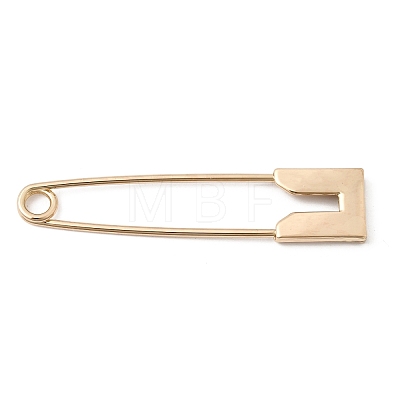 Alloy Extra Large Safety Pin Brooches JEWB-B043-01G-1