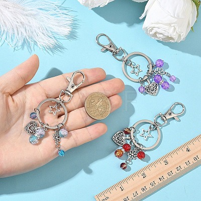 Alloy & Glass Keychains KEYC-YW00303-03-1
