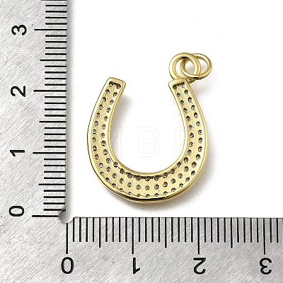 Brass Micro Pave Cubic Zirconia Pendants KK-C090-08C-G-1