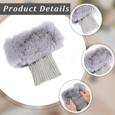 Acrylic Fiber Woolen Yarn Socks Leg Cover AJEW-WH20018-149C-1