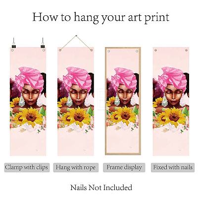 Cloth Painting Hanging Wall Decorations HJEW-WH0180-010-1