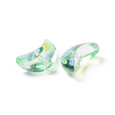 Transparent Electroplate Glass Beads GLAA-F122-01E-1