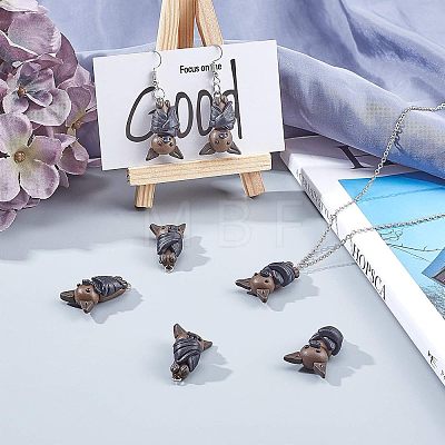 Handmade Polymer Clay Pendants CLAY-CA0001-04-1-1