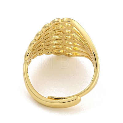 Hollow Brass Adjustable Rings RJEW-P127-06G-1