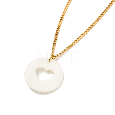 Heart Pendant Necklaces Set for Girl Women NJEW-JN03682-1