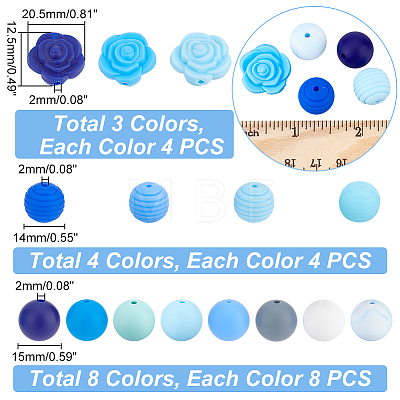 Food Grade Eco-Friendly Silicone Beads SIL-DC0001-28-1