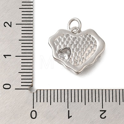 Rack Plating Brass Micro Pave Cubic Zirconia Pendants KK-I716-09P-1