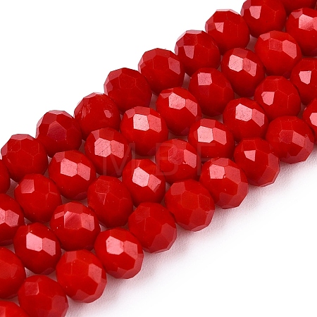 Opaque Solid Color Imitation Jade Glass Beads Strands X-EGLA-A044-P6mm-D15-1