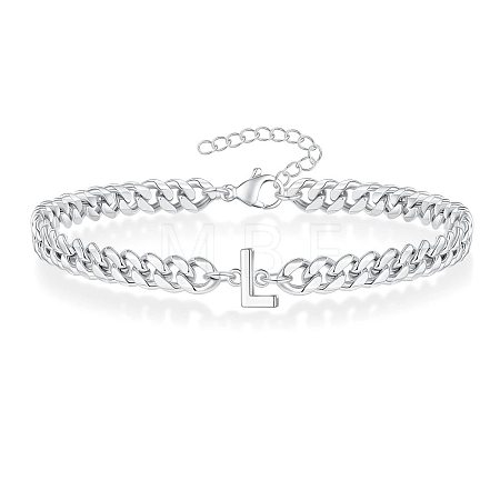 Letter 304 Stainless Steel Link Bracelets FS-WG7830E-36-1