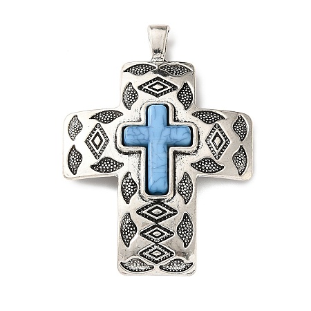 Synthetic Turquoise Pendants GG-XCP0001-01-1