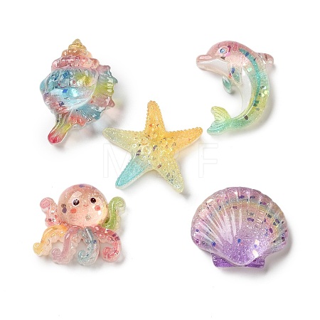 Transparent Resin Cabochons CRES-L050-02B-1