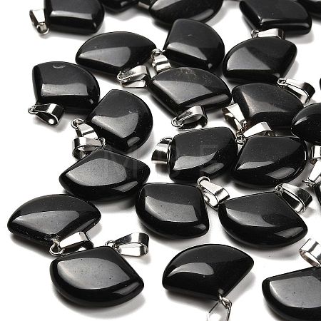 Natural Obsidian Pendants G-Z067-05P-02-1