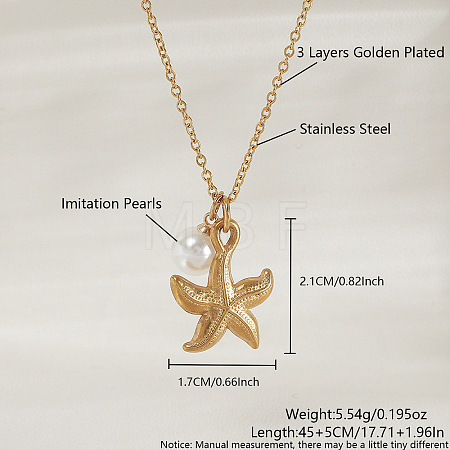 Ocean 204 Stainless Steel Sea Animals Pendant Cable Chain Necklaces for Women WG5B3FA-02-1