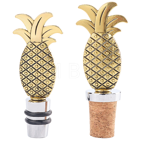 2Pcs 2 Style Zinc Alloy Wine Stoppers FIND-GF0011-17A-1