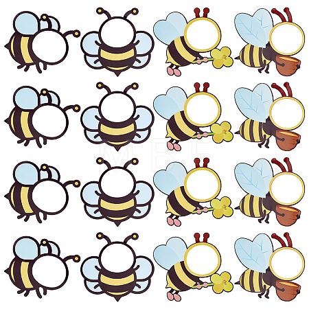 60Pcs 4 Styles Bees Cutouts AJEW-PH0008-60-1