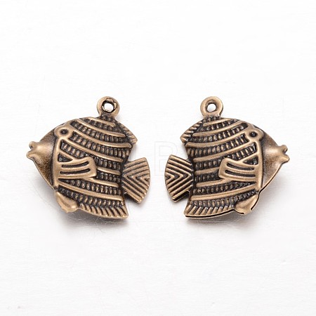 Fish Brass Pendants X-KK-L134-24AB-1