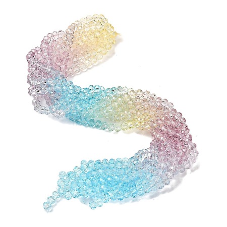 Transparent Painted Glass Beads Strands X1-DGLA-A034-T6mm-A15-1