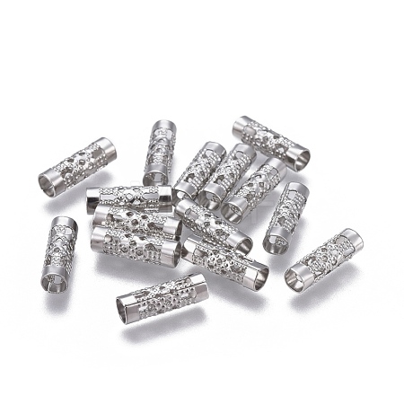 Tarnish Resistant 304 Stainless Steel Tube Beads X-STAS-P236-17P-1