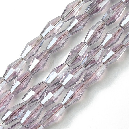 Transparent Electroplate Glass Beads X1-GLAA-K064-05A-PL06-1