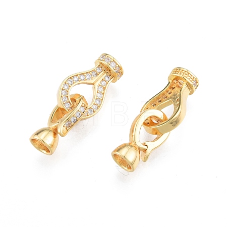 Brass Fold Over Clasps KK-A165-04G-1