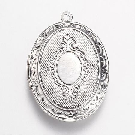 Brass Locket Pendants KK-N0116-054P-1
